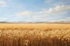 Golden Wheat Field Summer Landscape Background Art Product Image 1