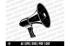 Megaphone SVG, Megaphone Shape Ai, Eps, Pdf, dxf. Megaphone Product Image 2