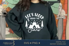 Let's Sleep Under The Stars Svg,Camping Tent PNG , Camping Product Image 2