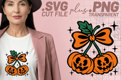 4x Angry Ghost Pumpkin Cherries Waving Ghost SVG Cut Files Product Image 3