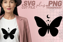 4x Butterfly Designs Crescent Moon Heart SVG Cut Files Product Image 3