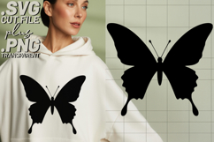 4x Butterfly Designs Silhouette Swirling Profile SVG Files Product Image 3
