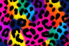 Rainbow Neon Leopard Print Background Texture Product Image 1