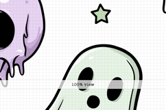 Halloween Seamless Pattern - Pastel - Spooky Digital Paper Product Image 2