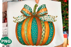 Pumpkin Fall Embroidery Thanksgiving Png Product Image 1
