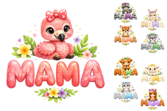 Mama Animal Sublimation PNG Bundle Product Image 2