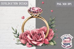 Valentine Prop sublimation design Love Story Pink Watercolor Product Image 1