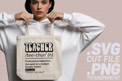 4x Teacher Definition Caffeine Patience SVG Cut Files Shirt Product Image 3