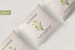 Birth Month December Flower Watercolor Clipart Sublimation Product Image 2