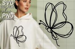 4x Butterfly Designs Silhouette Single Line SVG Cut Files Product Image 3