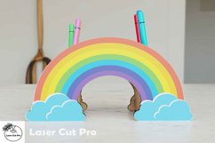 Desktop organizer for kids | pencil case with boho rainbow Product Image 3