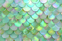 Green Iridescent Mermaid Scales Digital Paper Texture Product Image 1