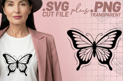 4x Butterfly Designs Circle Ornate Minimalist SVGs Cut Files Product Image 3