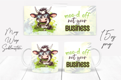 Funny cow sarcastic quote mug wrap sublimation Product Image 1