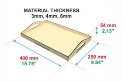 Tray - laser cut file, SVG DXF pattern Product Image 2
