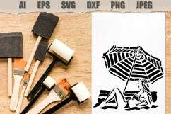 Stencil Beach Woman Umbrella Product Image 2