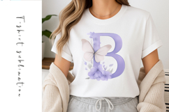 Alphabet, Letters, Monogram, purple flowers Product Image 1