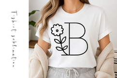 Alphabet, Letters, Monogram, Black flowers Product Image 1