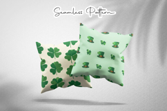 St Patrick Seamless Pattern Bundle - Leprechaun &amp; Clovers Product Image 3