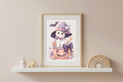 Cute Halloween Cat with Hat Clipart Product Image 2