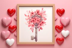 Retro Valentine Watercolor Clipart Bundle Product Image 5