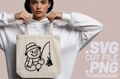 4x Snowman Fishing Candy Cane Coffee Cup SVG Cut Files Shirt Product Image 2