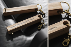 Wooden Bottle Opener with Screw Mockup Product Image 2