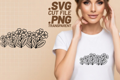 4x Floral SVG Rose Lavender Border Files Cricut PNG EPS Product Image 3