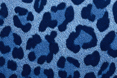 Deep Blue Leopard Print Fur Texture Digital Pattern Product Image 1