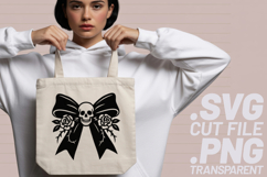 4x Gothic Skull Bow Roses Thorns Stars SVG Cut Files Shirt Product Image 3
