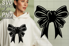 4x Bow Silhouette Outline Sketch Ornate SVG Cut Files Shirt Product Image 3