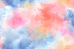 Pastel Rainbow Abstract Watercolor - Dreamy Texture Product Image 1