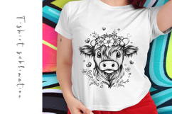 Highland Cow SVG Design for T-Shirts and Mugs Product Image 1