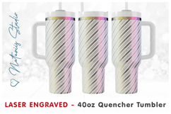 Christmas Candy Stick Pattern - 40oz Tumbler Laser Engraving Product Image 2