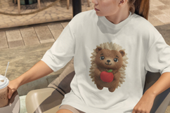 Knitted Hedgehog with Apple PNG Product Image 2