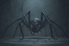 Dark Fantasy Spider Creature Creepy Atmospheric Art Design Product Image 1