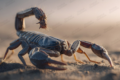 Realistic Scorpion Desert Wildlife Art Dramatic Background Product Image 1