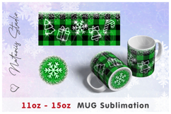 3 Christmas Buffalo Plaid designs - 11oz-15oz Bottom Mug. Product Image 6