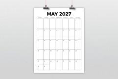 2027 Vertical 8.5x11 Inch Calendar Template Product Image 2