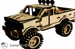 Monster Pickup Truck Car 3D Wooden Puzzle Laser Cut Files Product Image 2