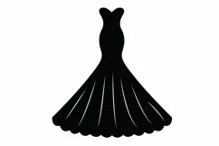 Wedding dress svg, evening dress svg, Cricut, Silhouette Product Image 2