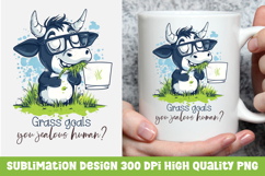 Funny cow sarcastic quote mug sublimation PNG Product Image 1