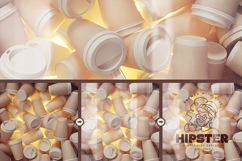 Light Box Filled with Paper Cups Mockup Product Image 2