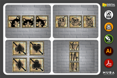 3D Led Wall Decor SVG, Wall Night Light DXF, Glowforge Laser Product Image 2