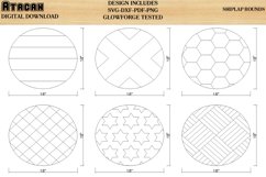 Faux shiplap Round svg pattern 18 &amp; 10 inch Laser files 516 Product Image 3