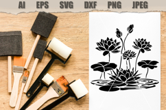 Stencil Lotus Pond Product Image 2