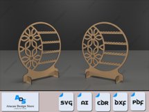 Jewelry Organizer Bundle - Hanging Display Set Wood Stands Product Image 2