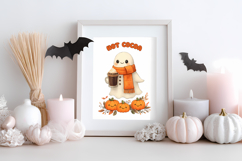 Cute Halloween Ghost Drinking Cocoa Product Image 2