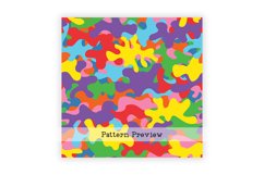 Kids Camo Seamless Pattern, Bright &amp; Colorful Camouflage Product Image 2
