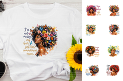 Whimsical Afro Blooms Butterfly Quote PNG Bundle Product Image 2